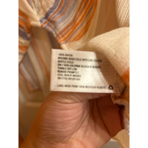 Women's Universal Thread Blouse, L, White & Orange - Picture 5 of 6